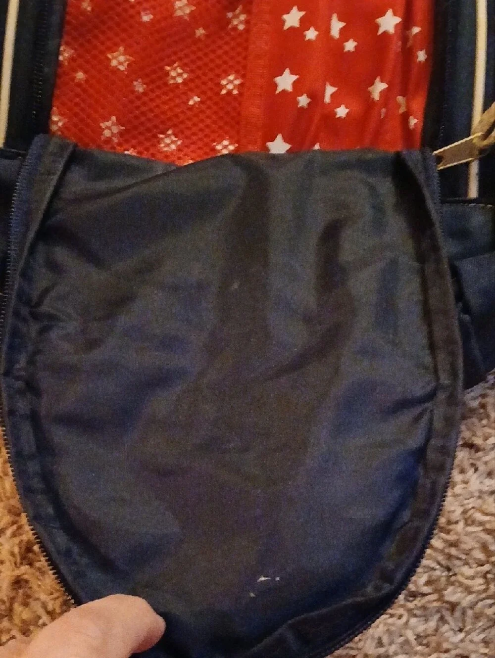 Spirit Navy Backpack with Red, Light Blue and White Star Accents